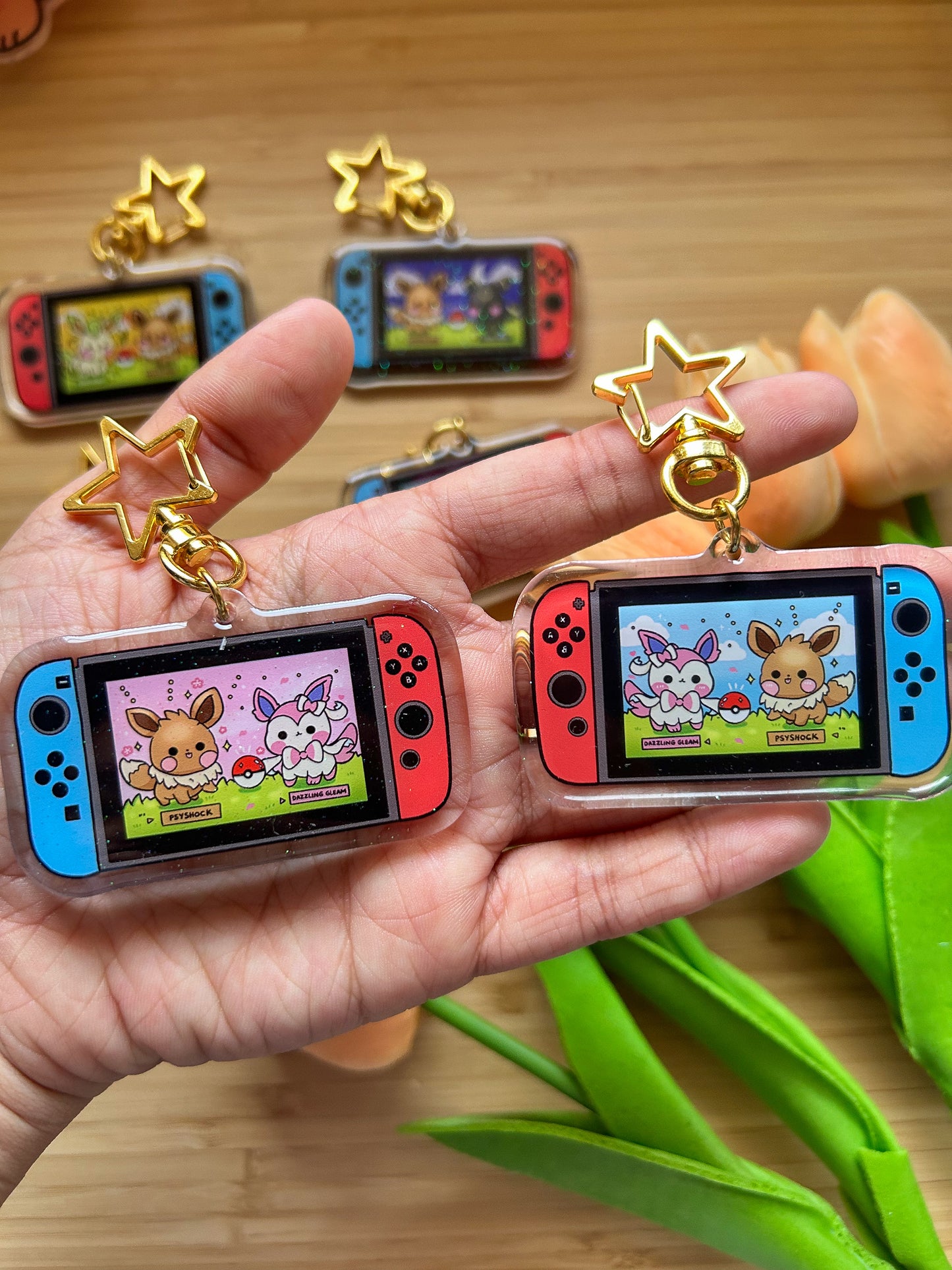 Eeveelution Switch Blind Bag Keychains