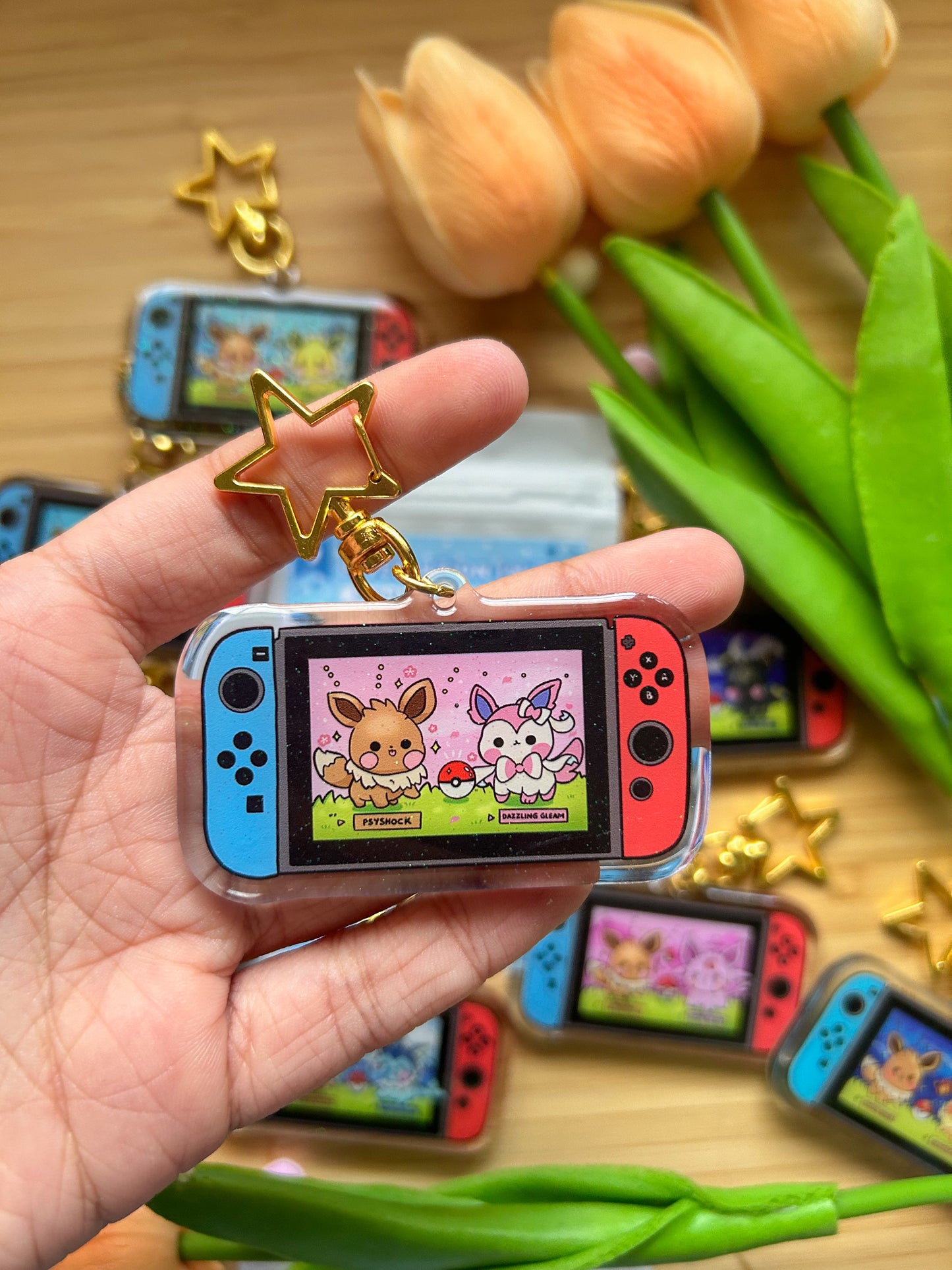 Eeveelution Switch Blind Bag Keychains