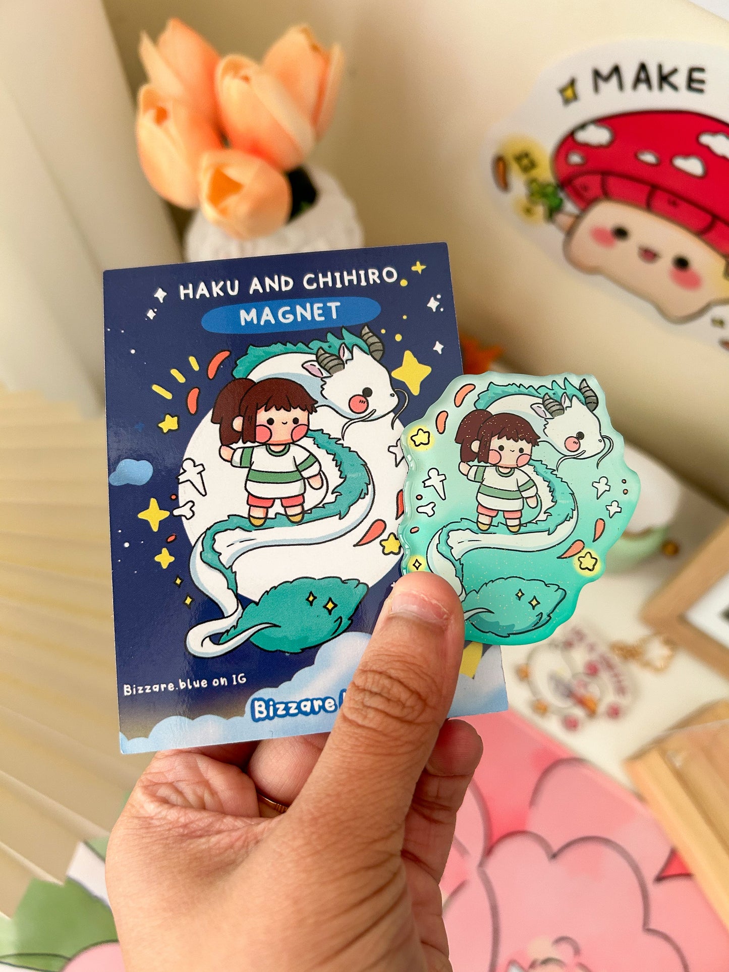 Haku and Chihiro magnet
