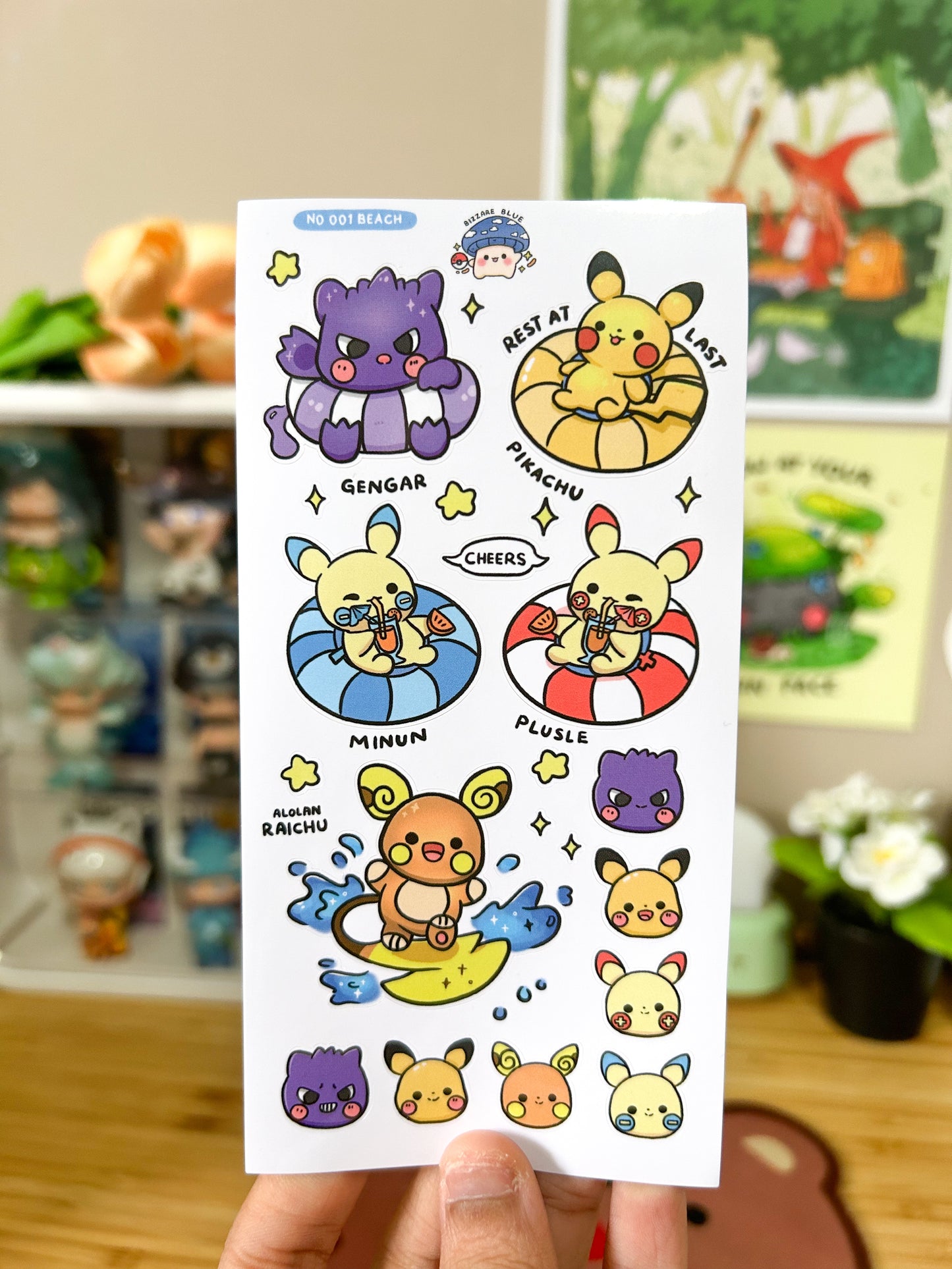 Pokemon at the Beach Sticker Sheets Vol 01-03