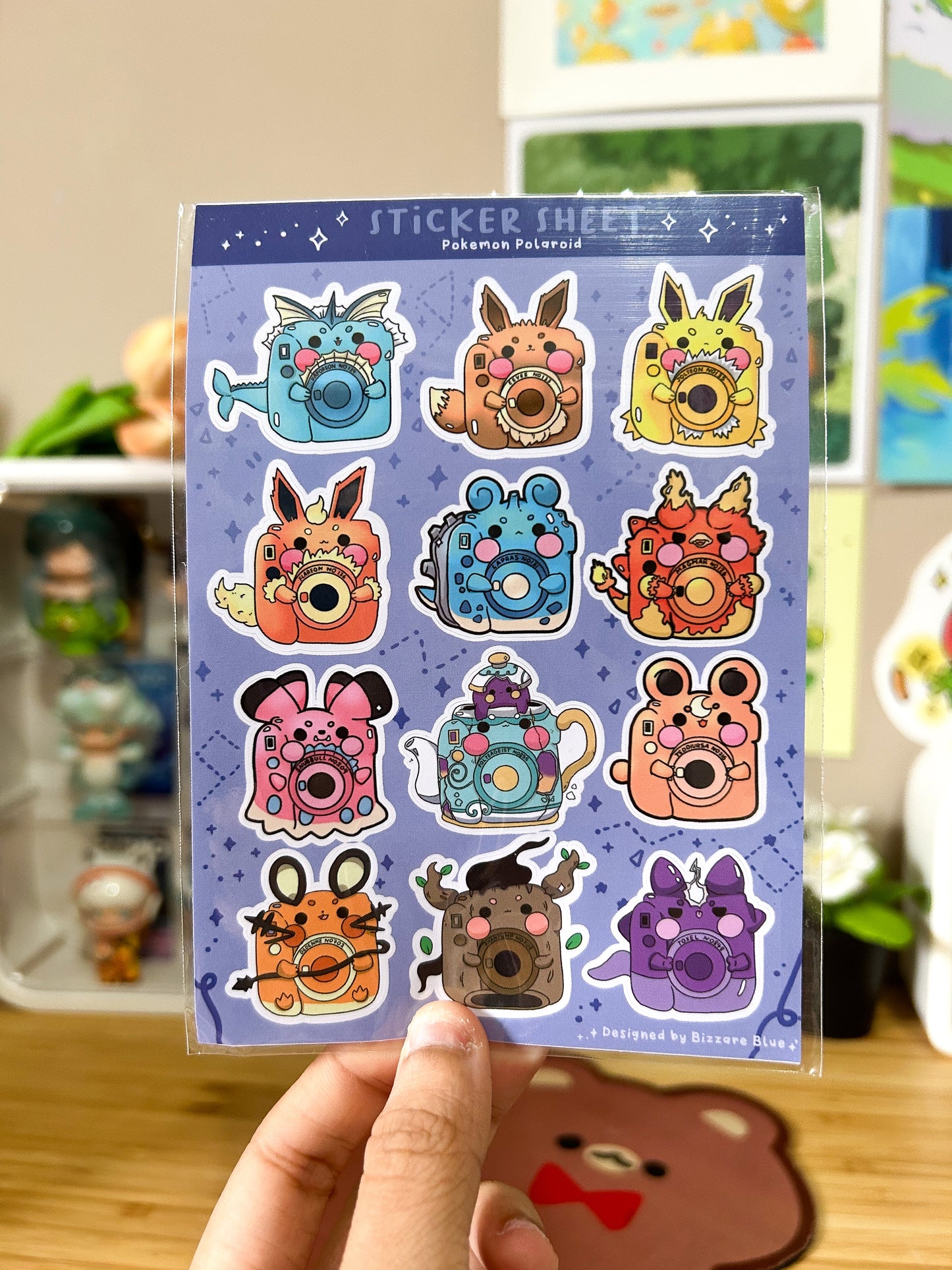 Pokepal Polaroid Sticker Sheets