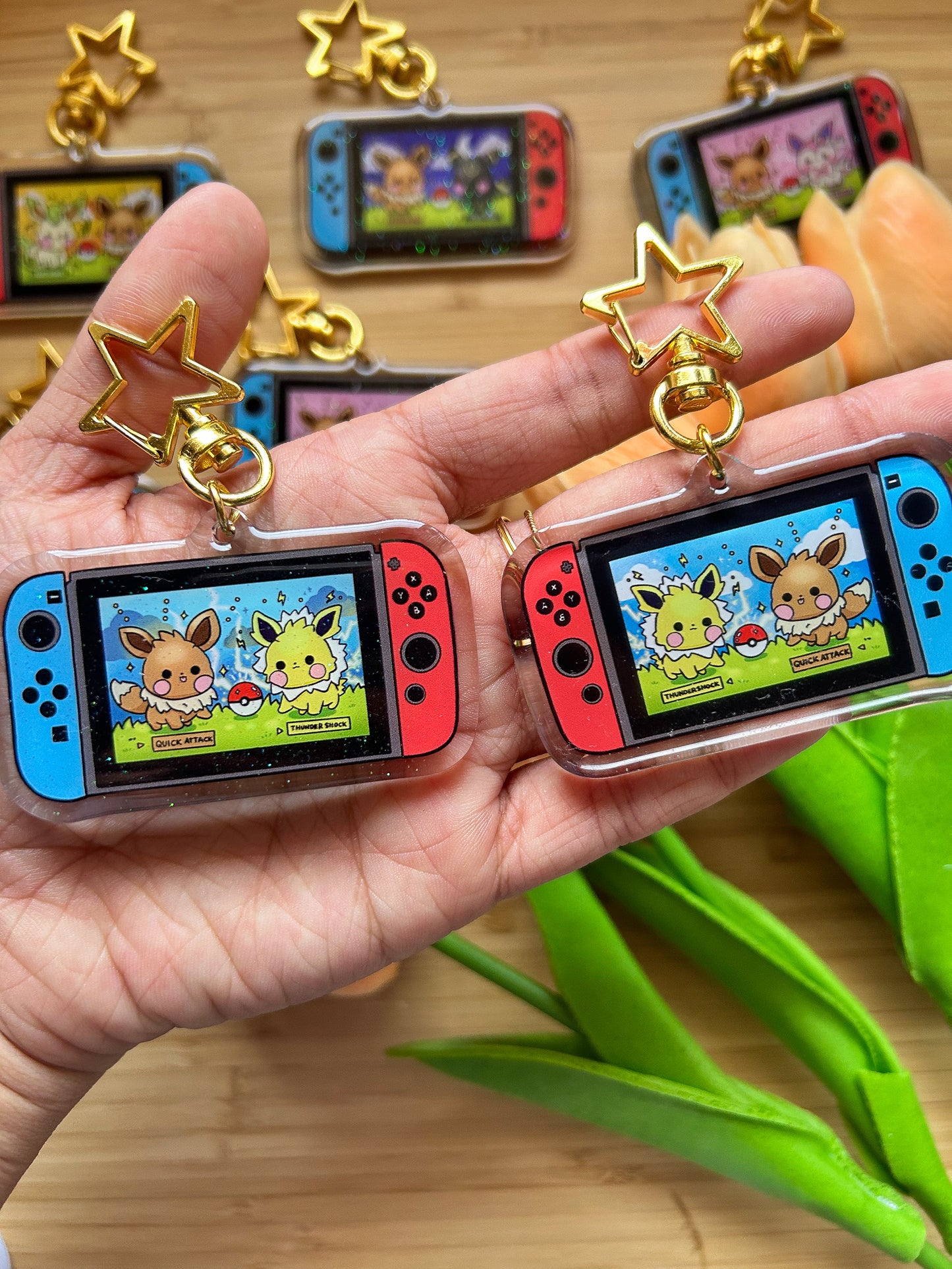 Eeveelution Switch Blind Bag Keychains