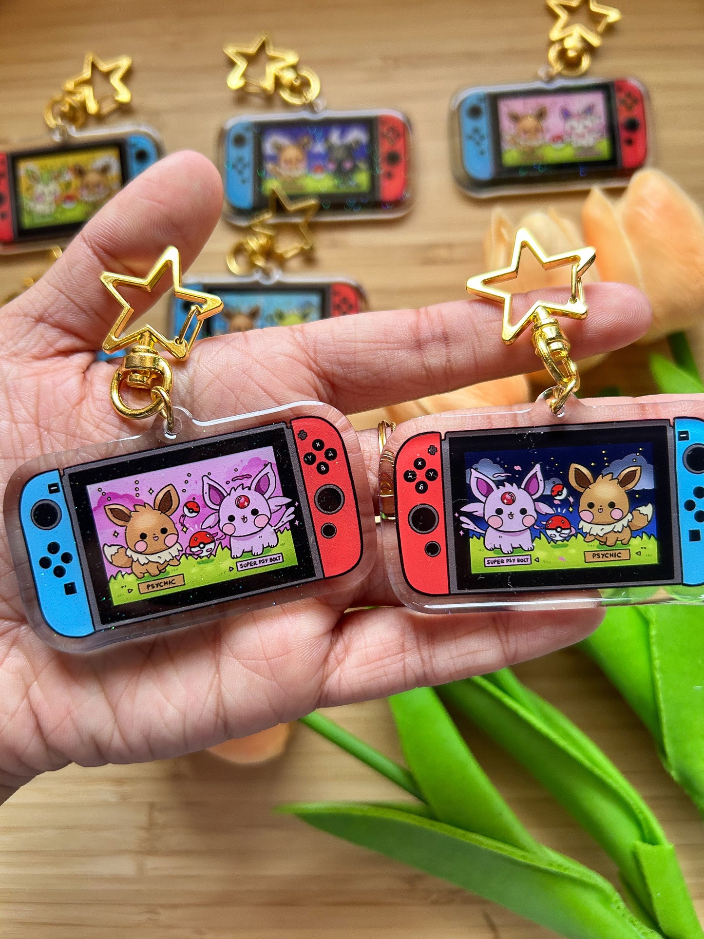Eeveelution Switch Blind Bag Keychains
