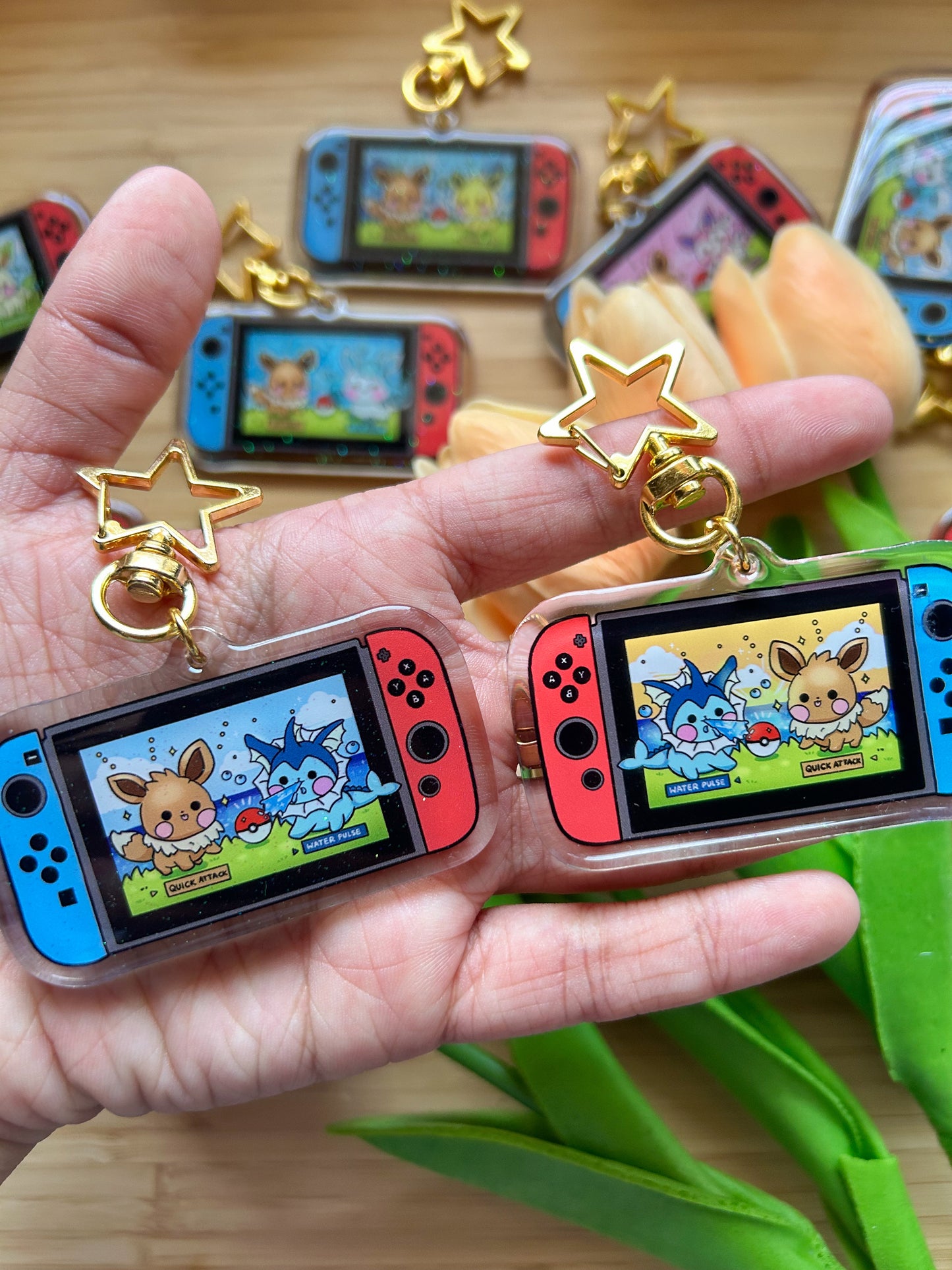 Eeveelution Switch Blind Bag Keychains