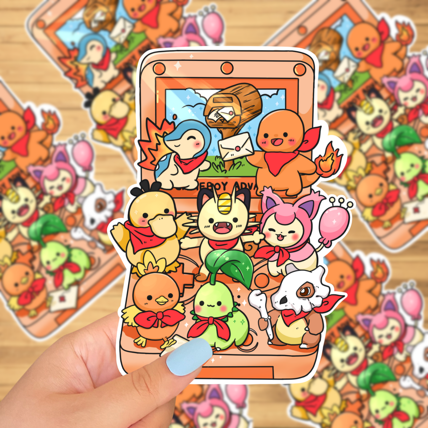 Red PKM Gameboy Sticker