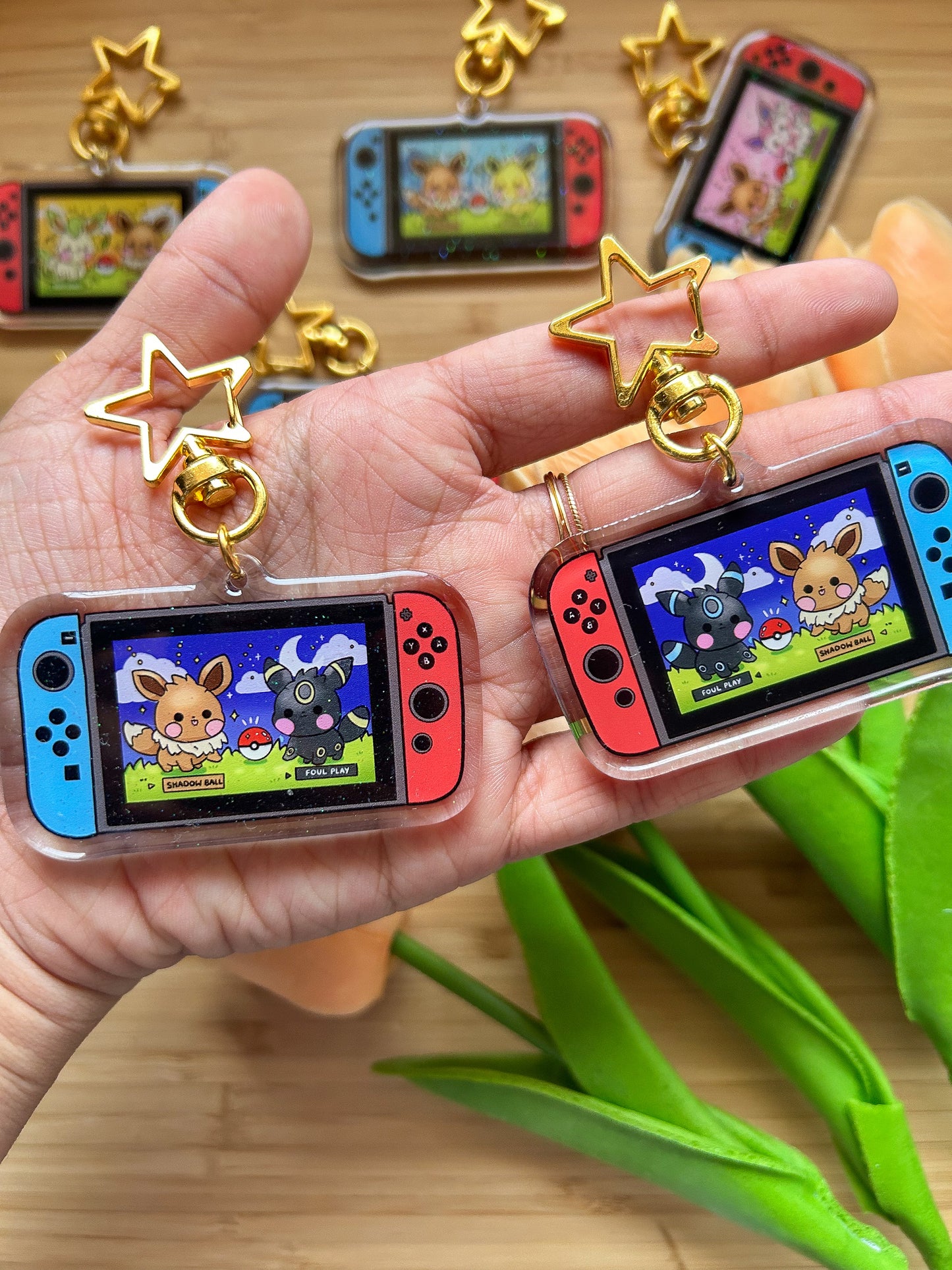 Eeveelution Switch Blind Bag Keychains