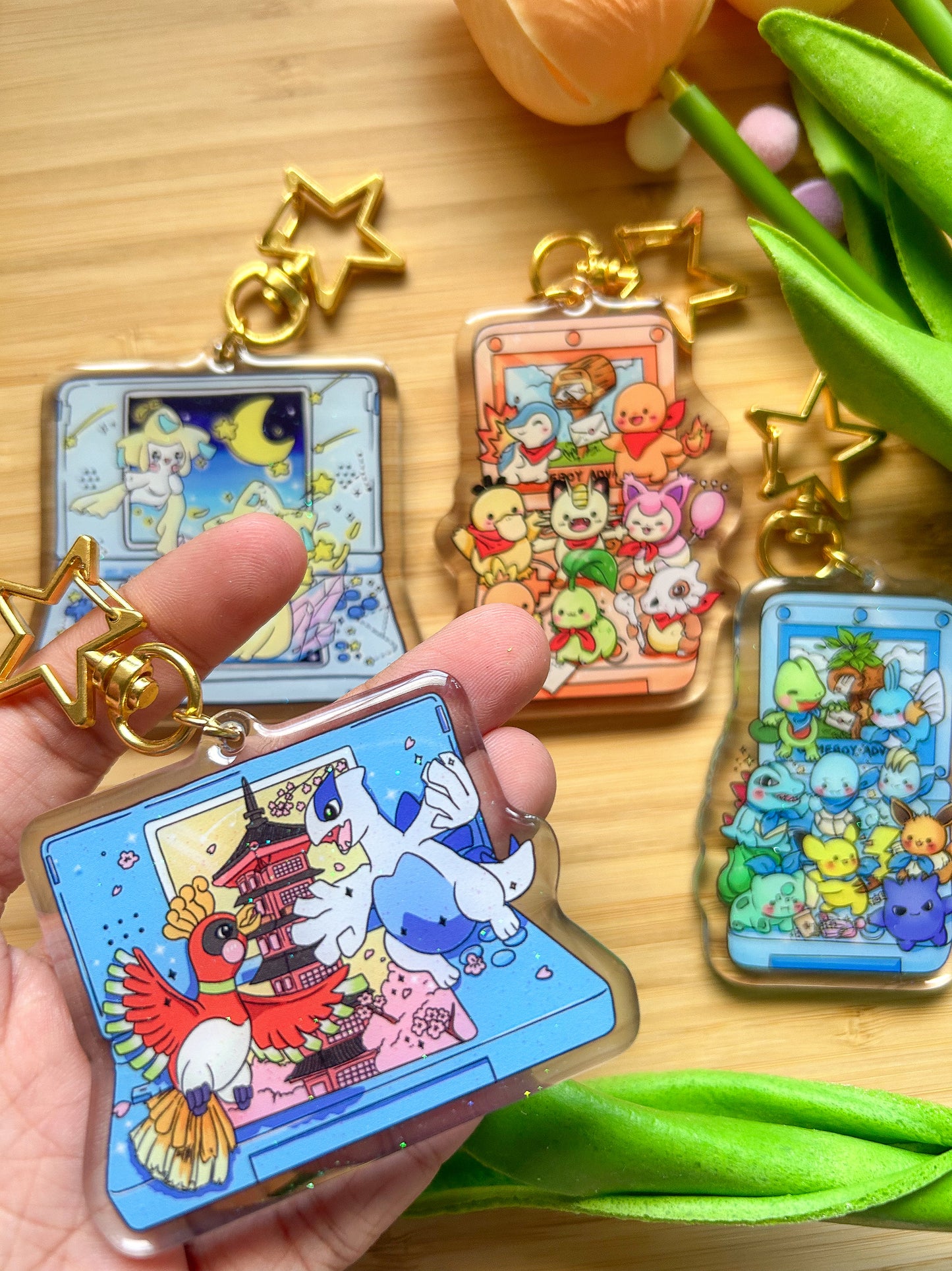Lugia Ho-Oh 3DS: Night n Day Keychain