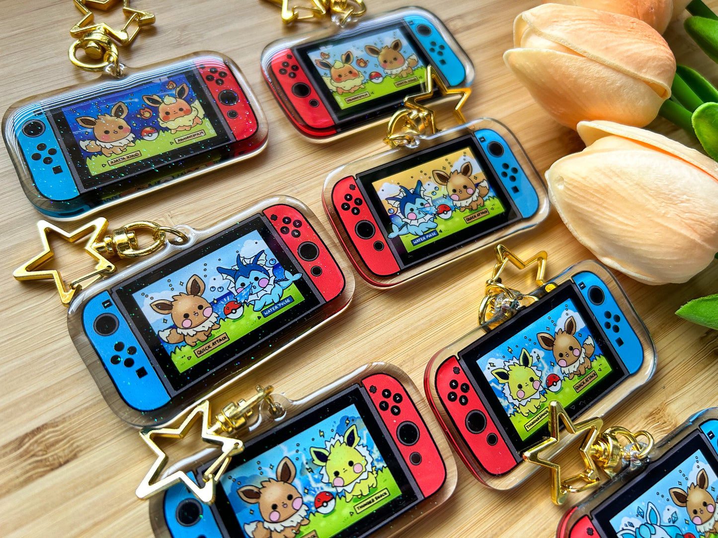 Eeveelution Switch Blind Bag Keychains