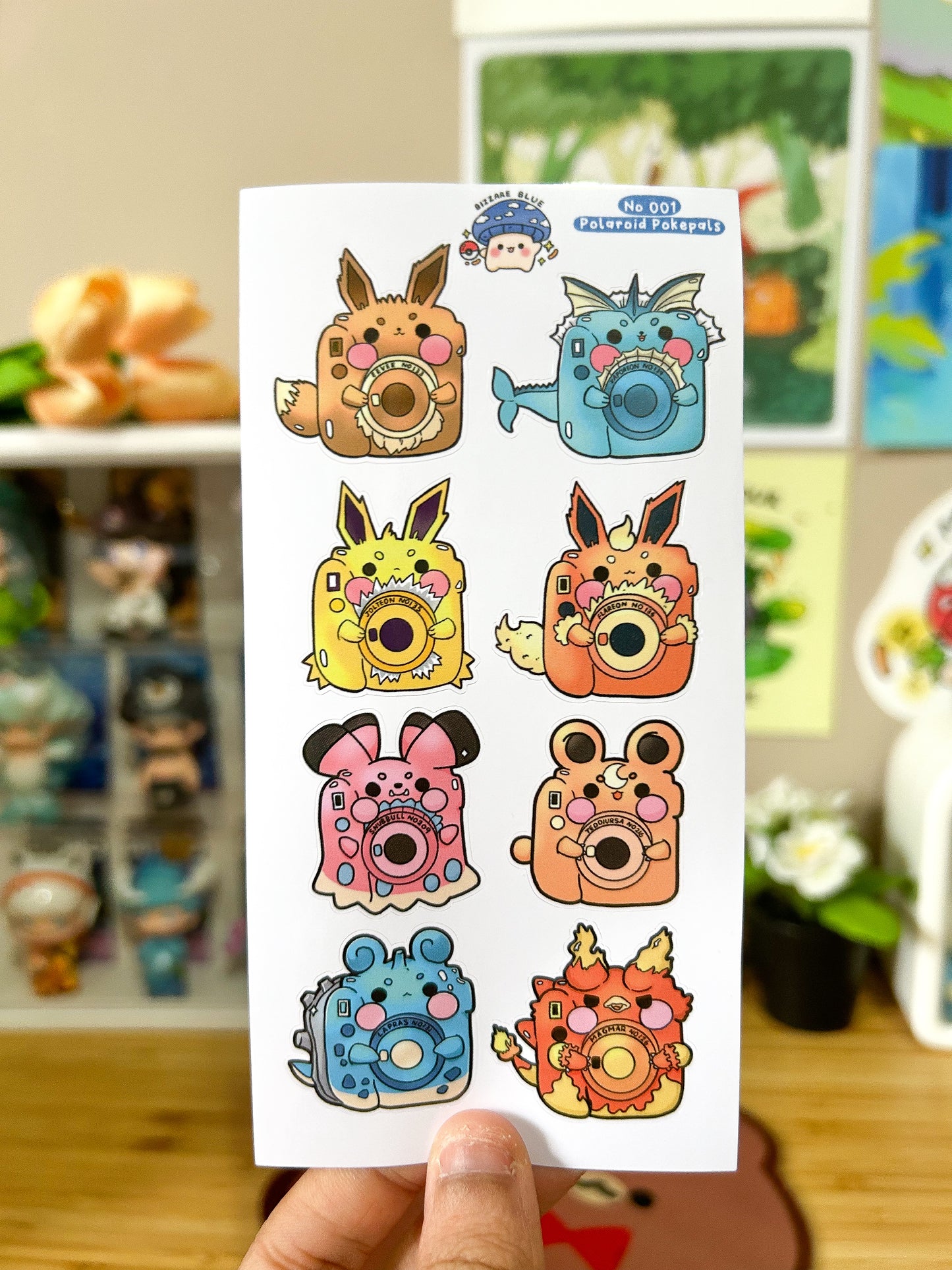 Pokepal Polaroid Sticker Sheets