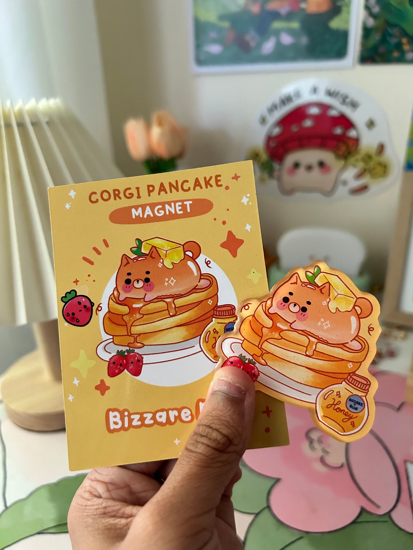 Corgi pancake magnet