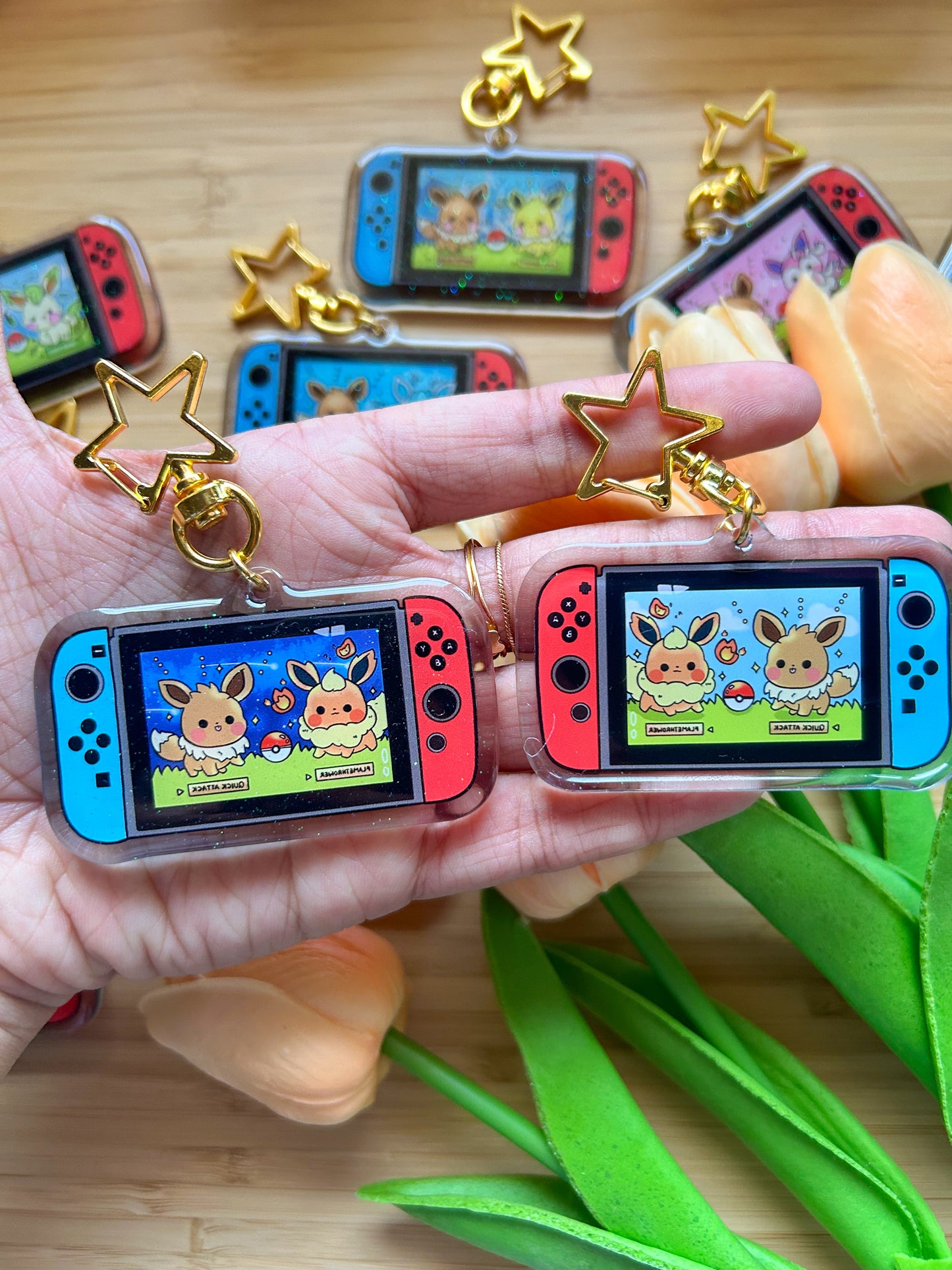 Eeveelution Switch Blind Bag Keychains