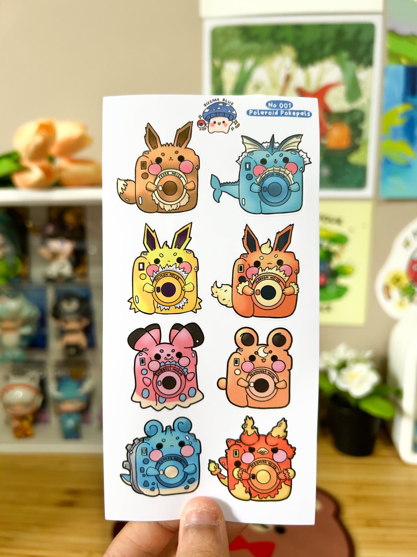 Pokepal Polaroid Sticker Sheets