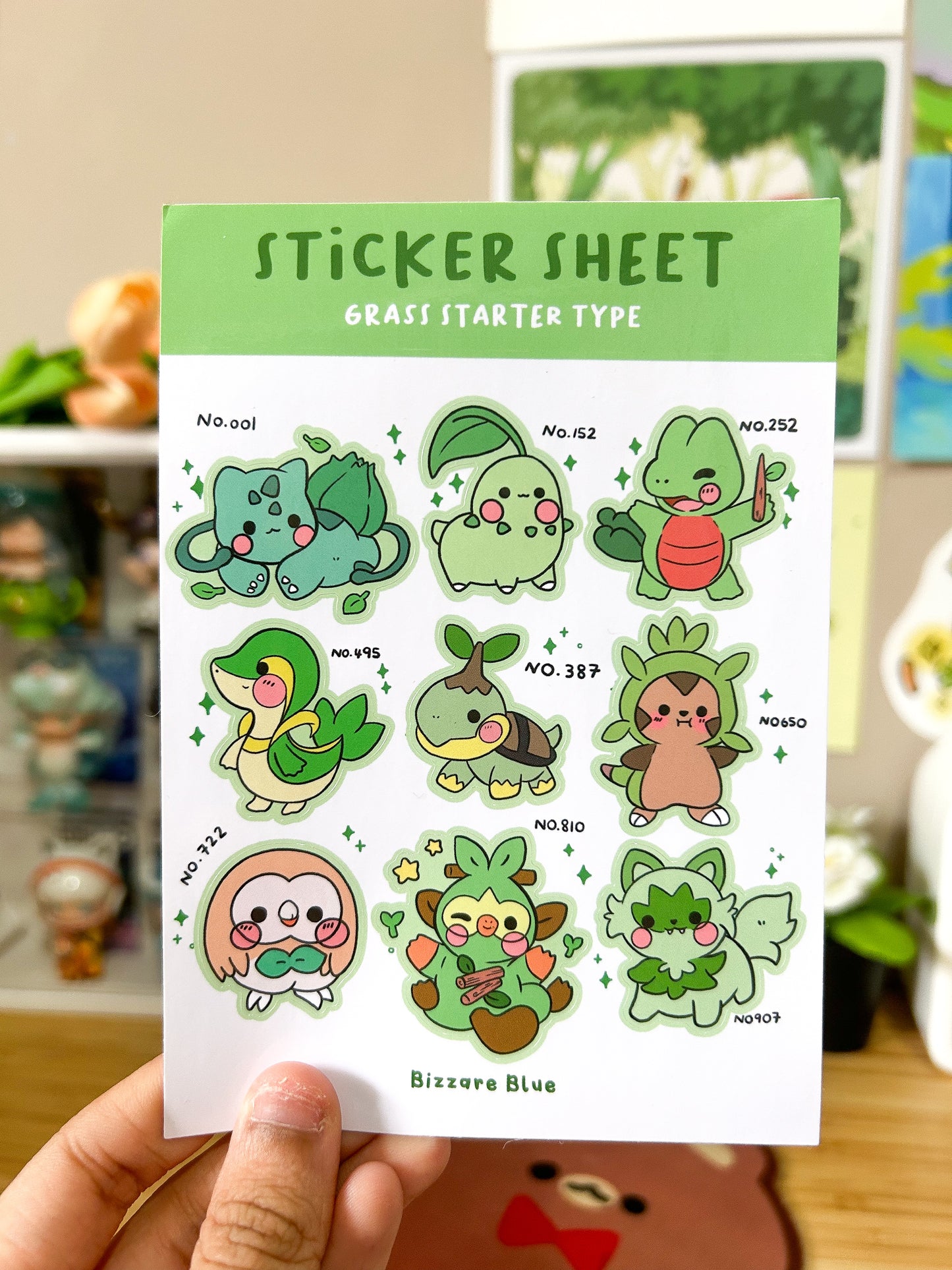 Pokemon Starter Type Sticker Sheets