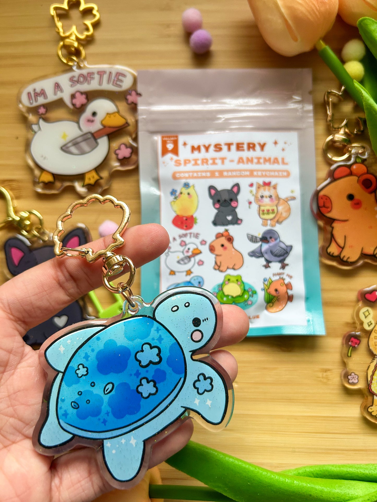 Spirit Animal Bling Bag Keychain
