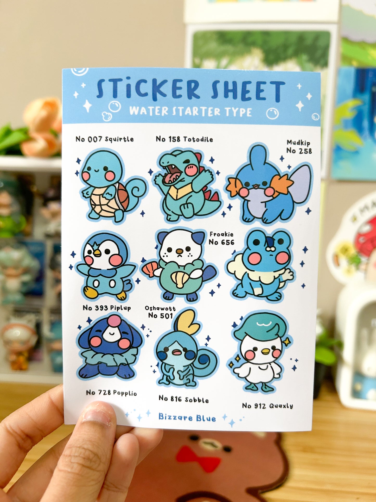 Pokemon Starter Type Sticker Sheets