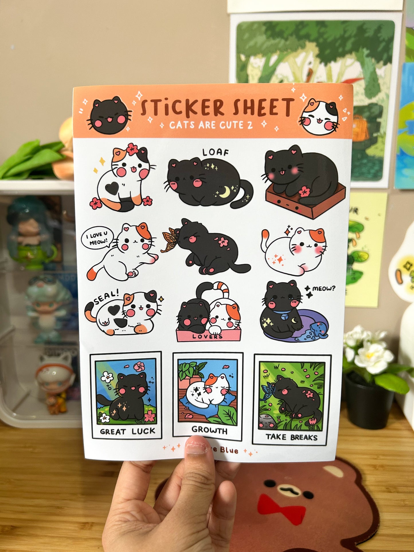 Cats are Cute Sticker Sheet 1 + 2