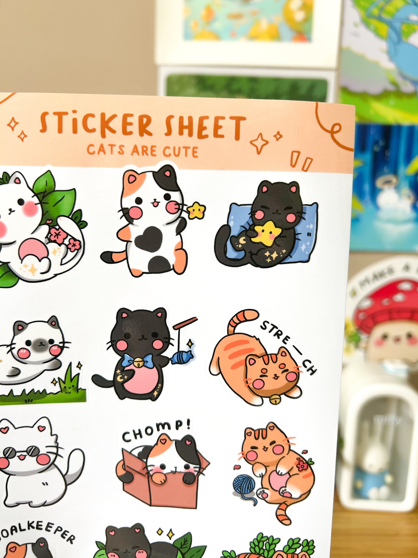 Cats are Cute Sticker Sheet 1 + 2