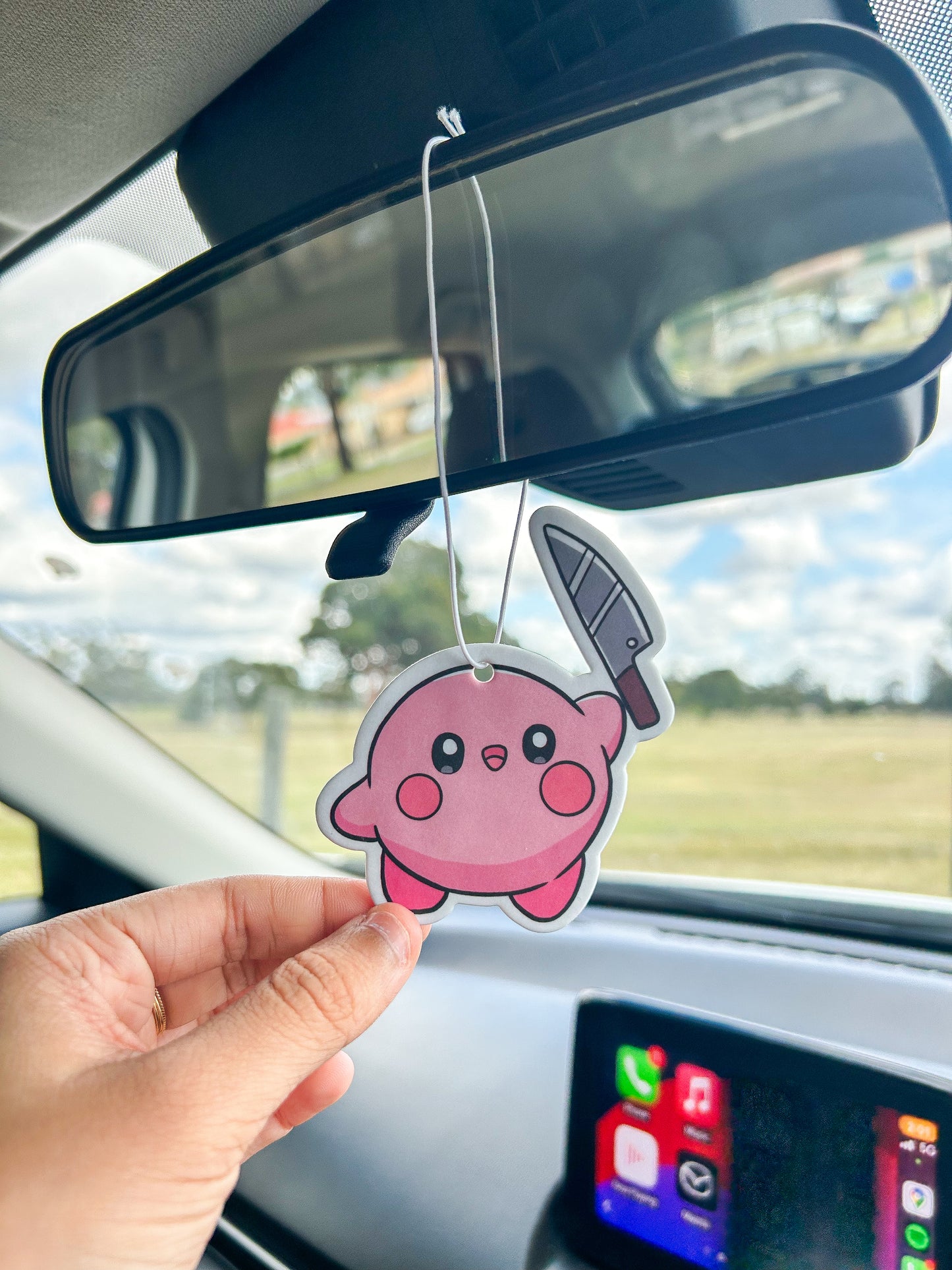Kirby with knife Sakura Air Freshener