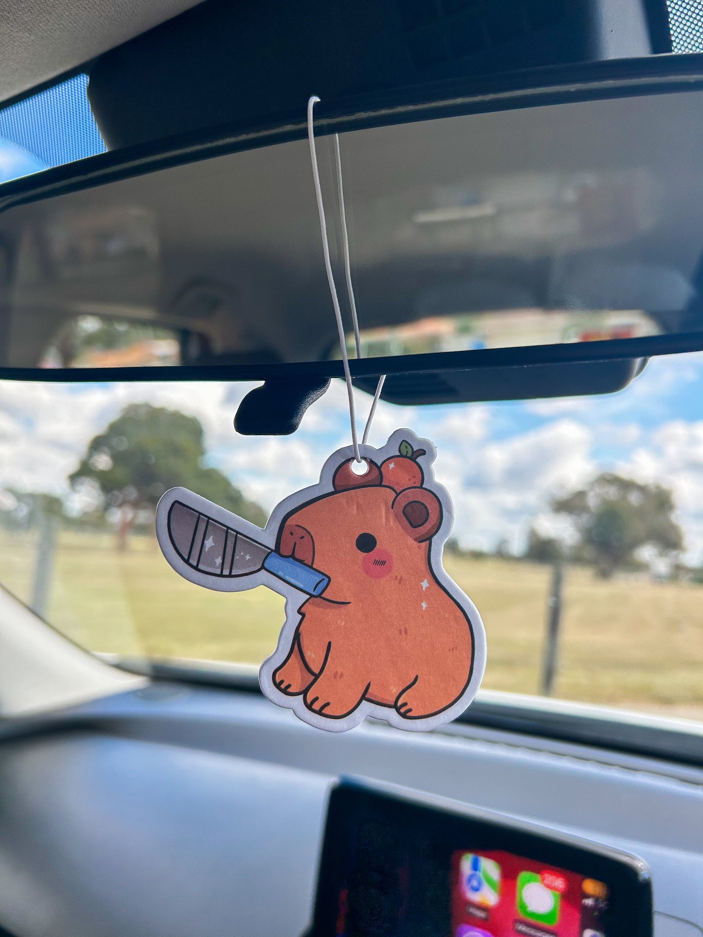 Capybara Orange Air Freshener