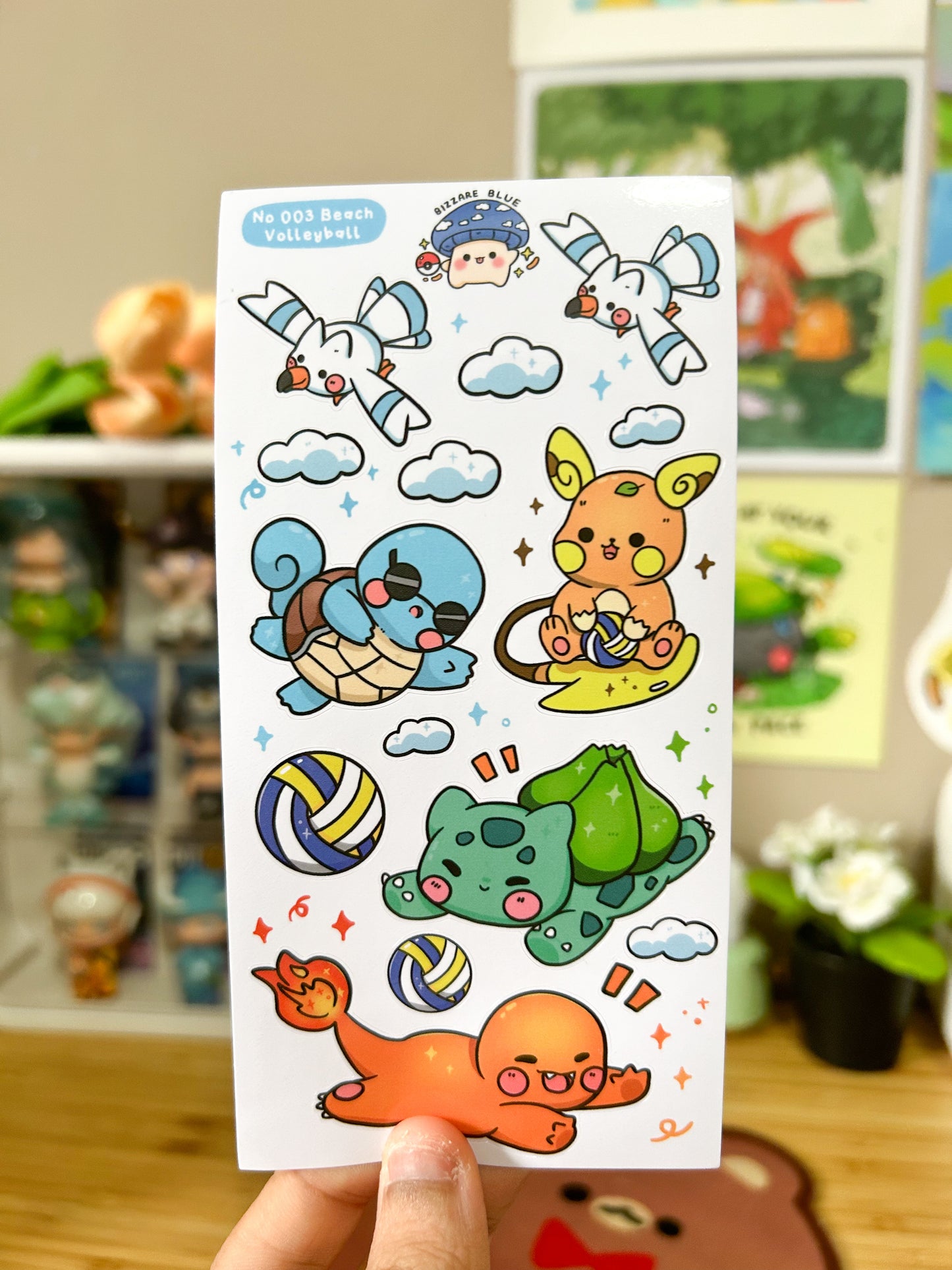 Pokemon at the Beach Sticker Sheets Vol 01-03