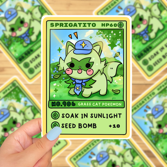 Sprigatito tcG card sticker