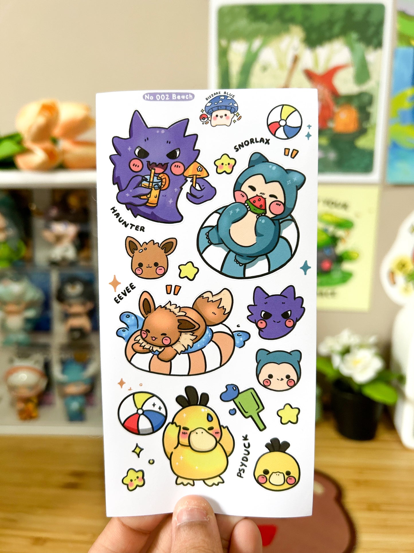 Pokemon at the Beach Sticker Sheets Vol 01-03