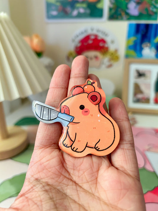 Capybara knife magnet