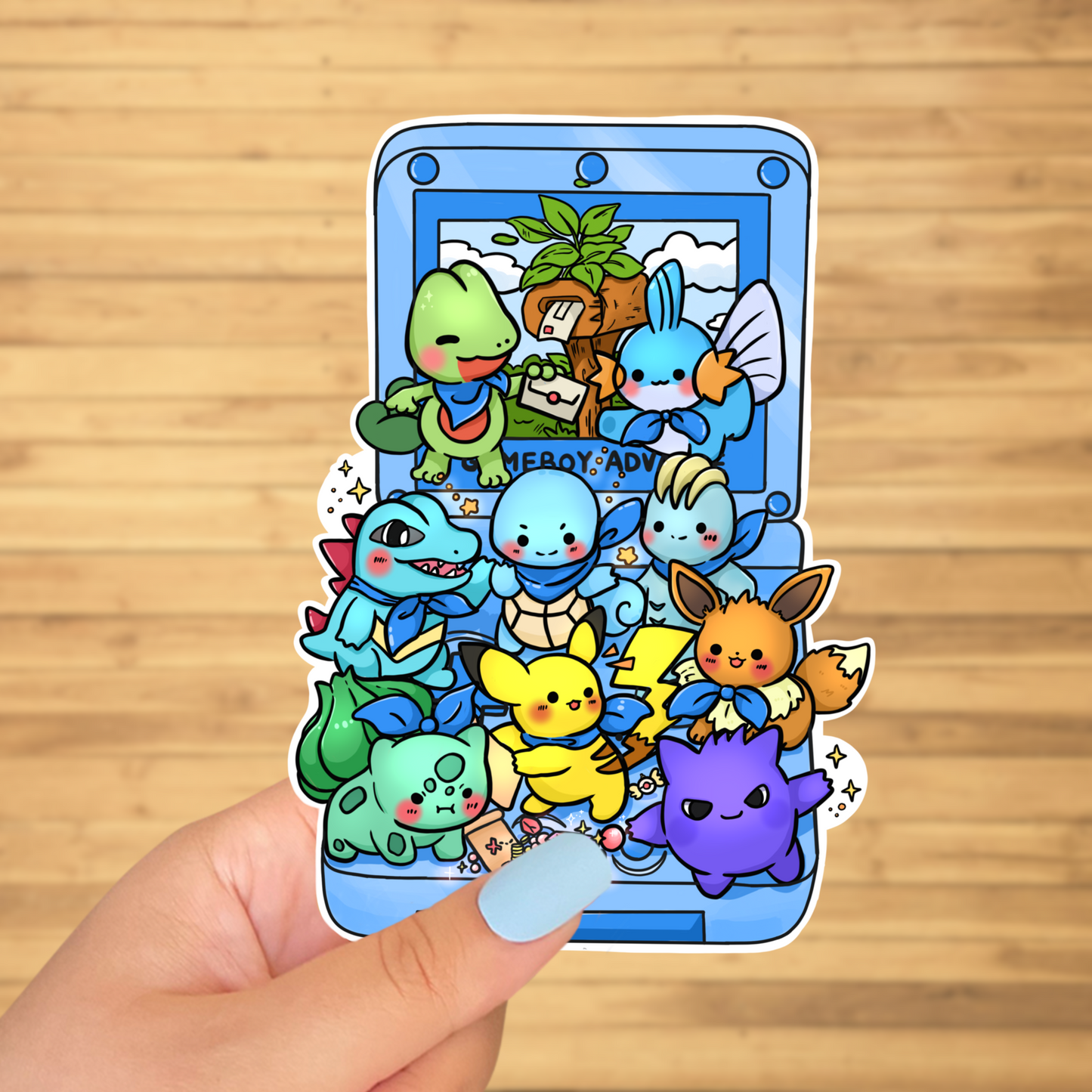 Blue PKM Gameboy Sticker