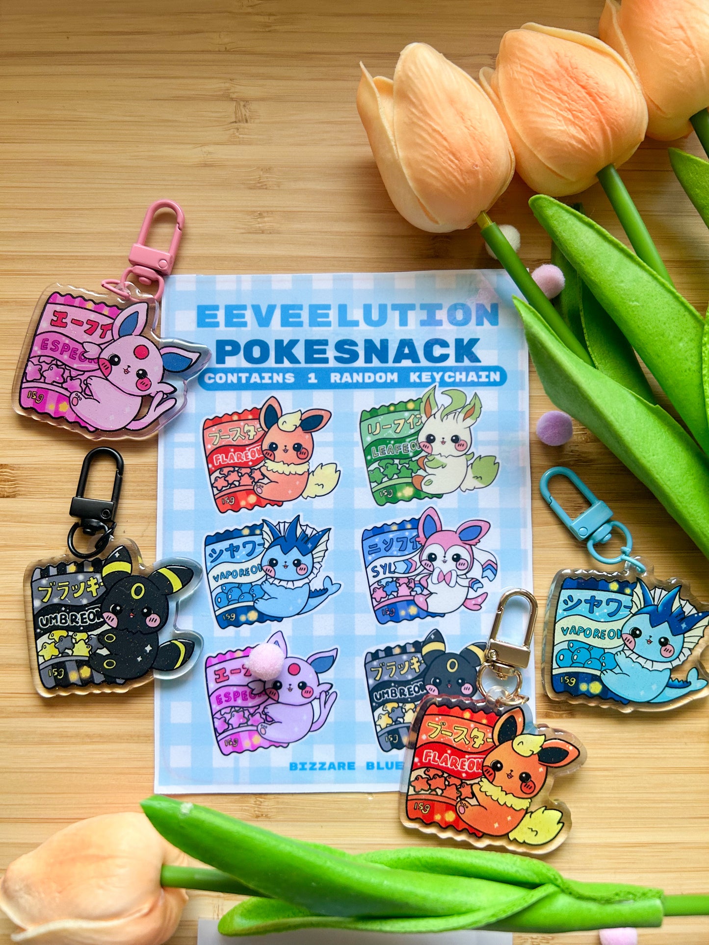 Eeveelution Pokesnack Blind Bag Keychain