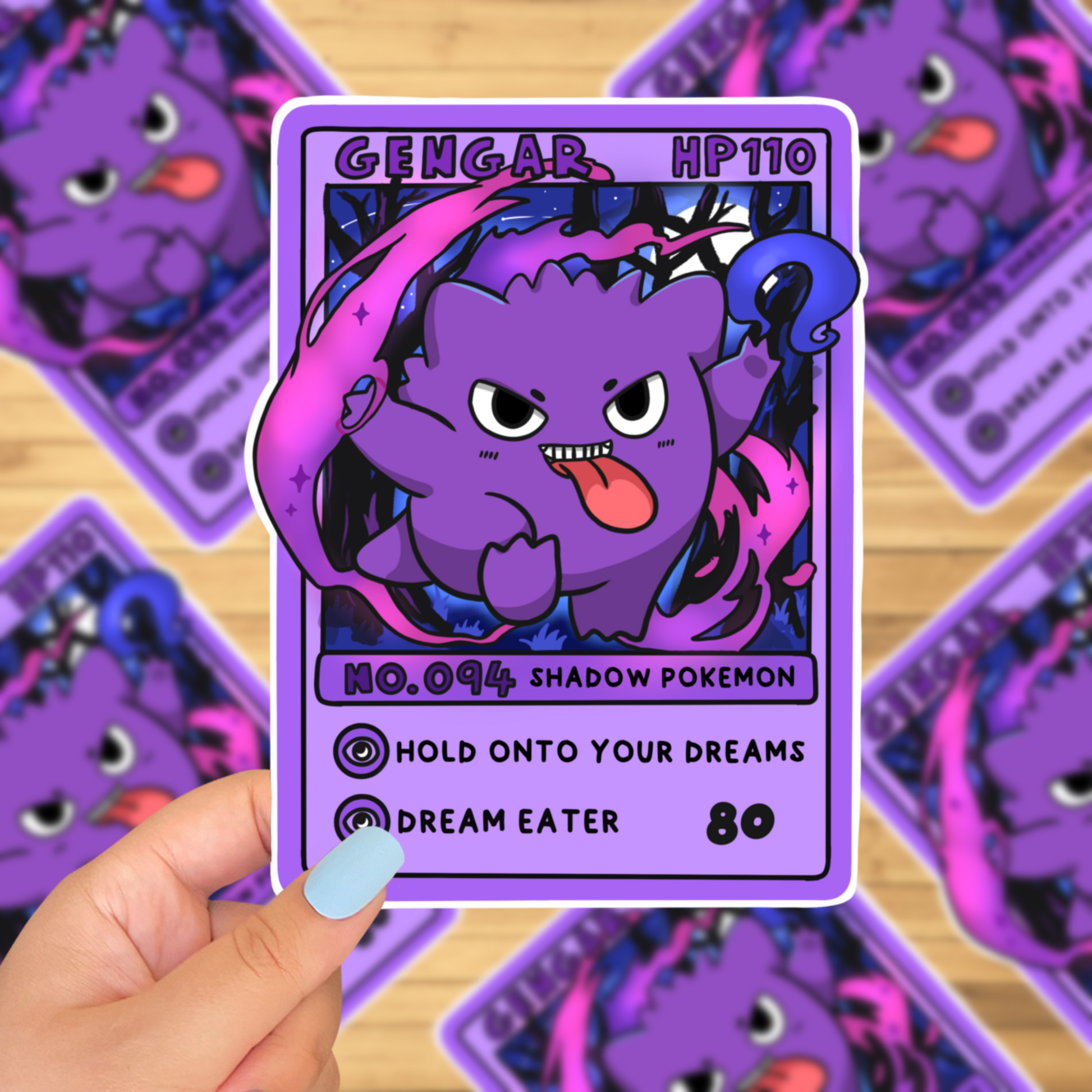 Gengar tcG sticker Bizzare Blue Art Studio Gengar tcG sticker Bizzare Blue Art Studio