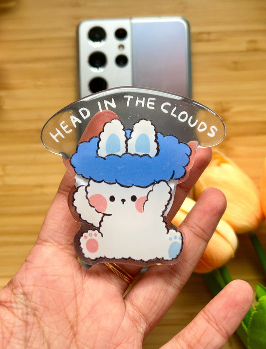 Head in cloud bunny phone grip