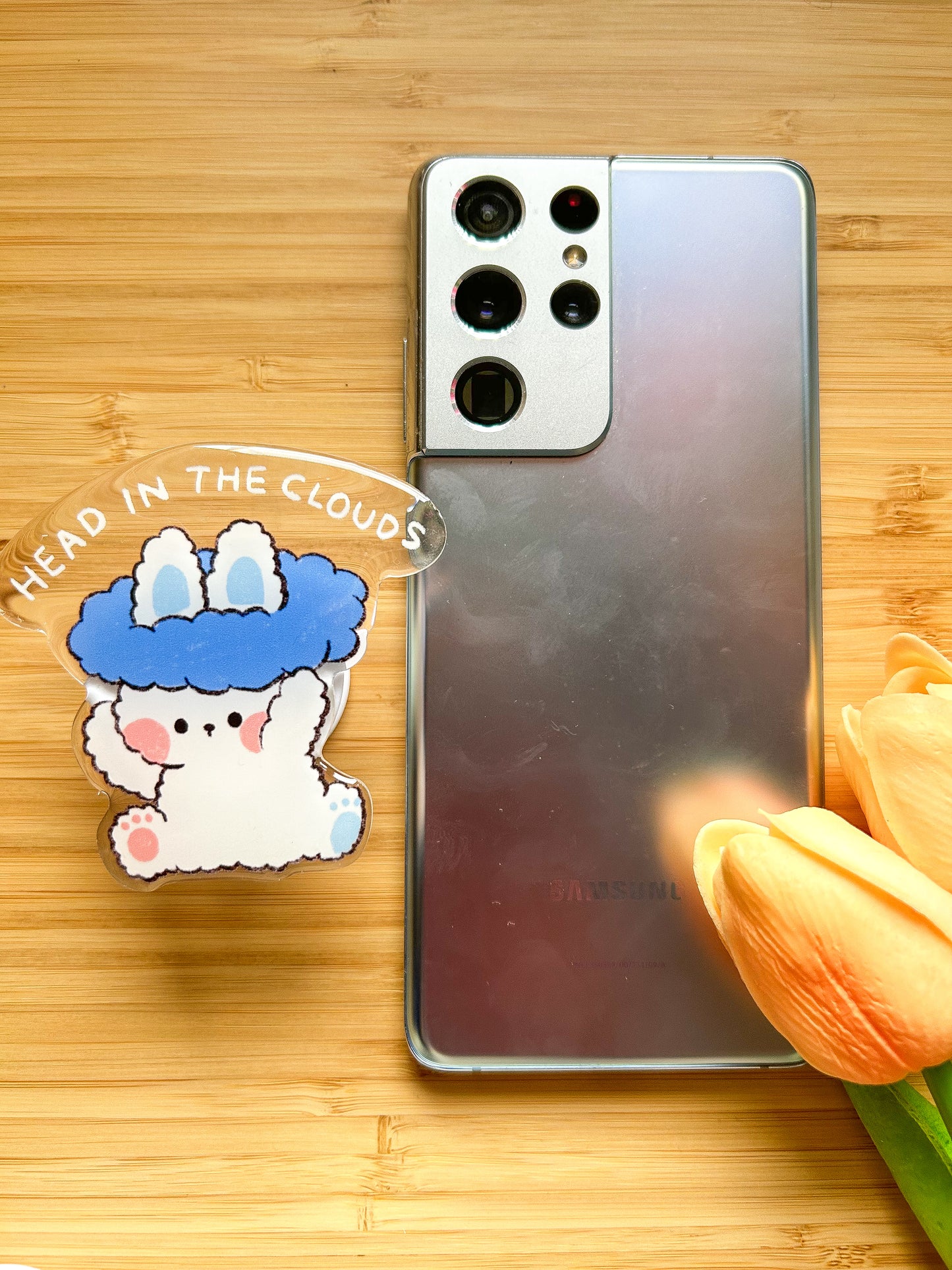 Head in cloud bunny phone grip