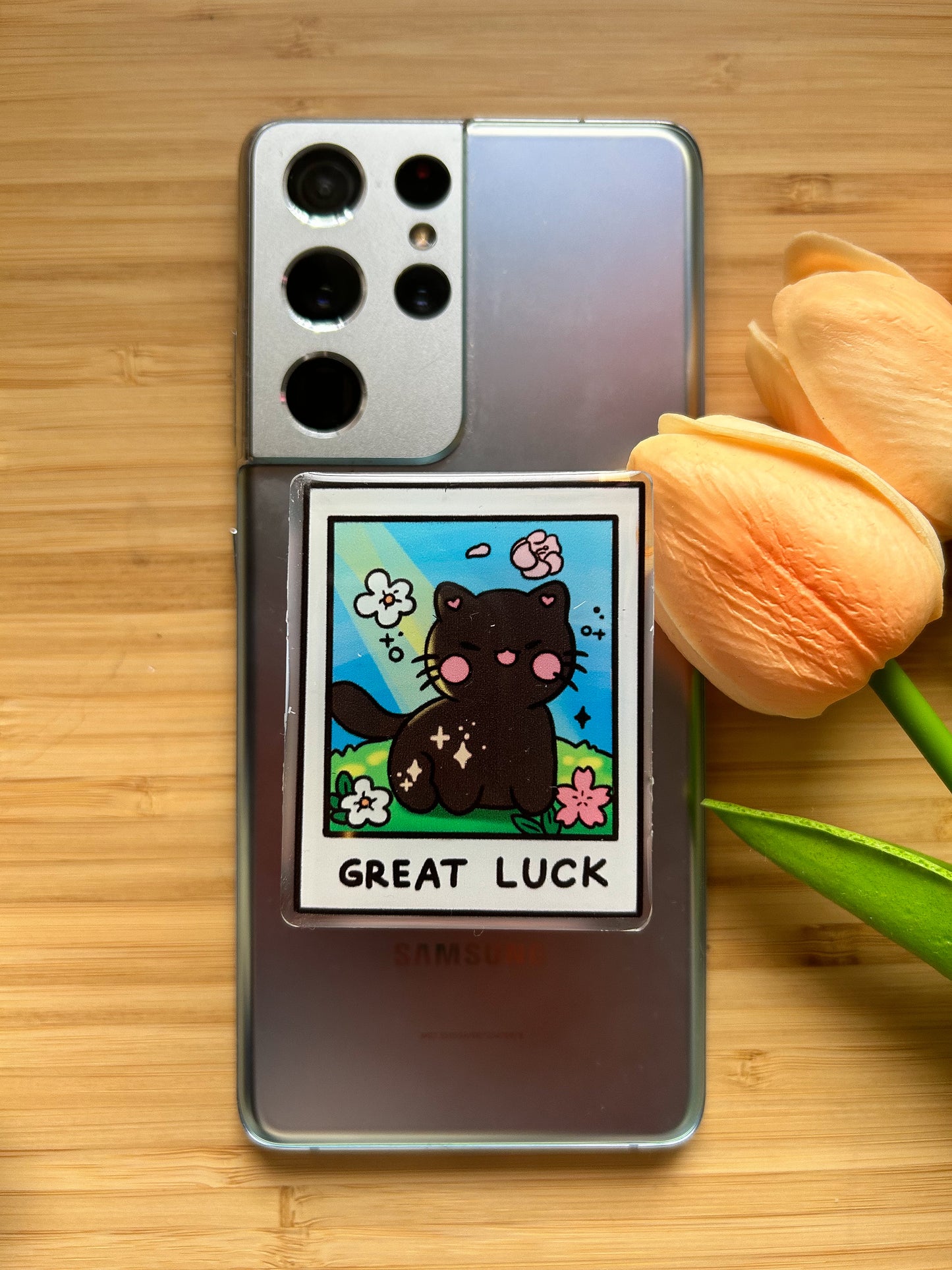 Great Luck Cat Phone grip