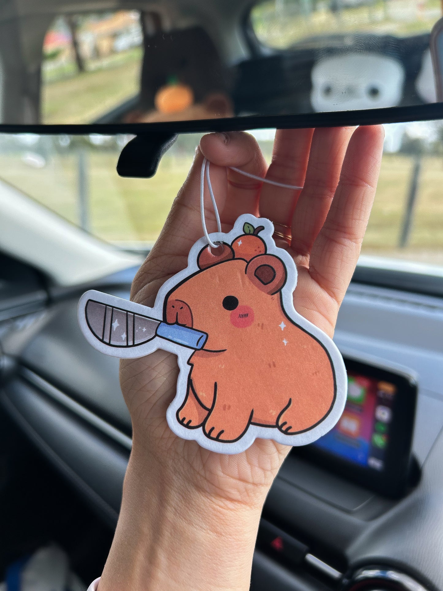 Capybara Orange Air Freshener