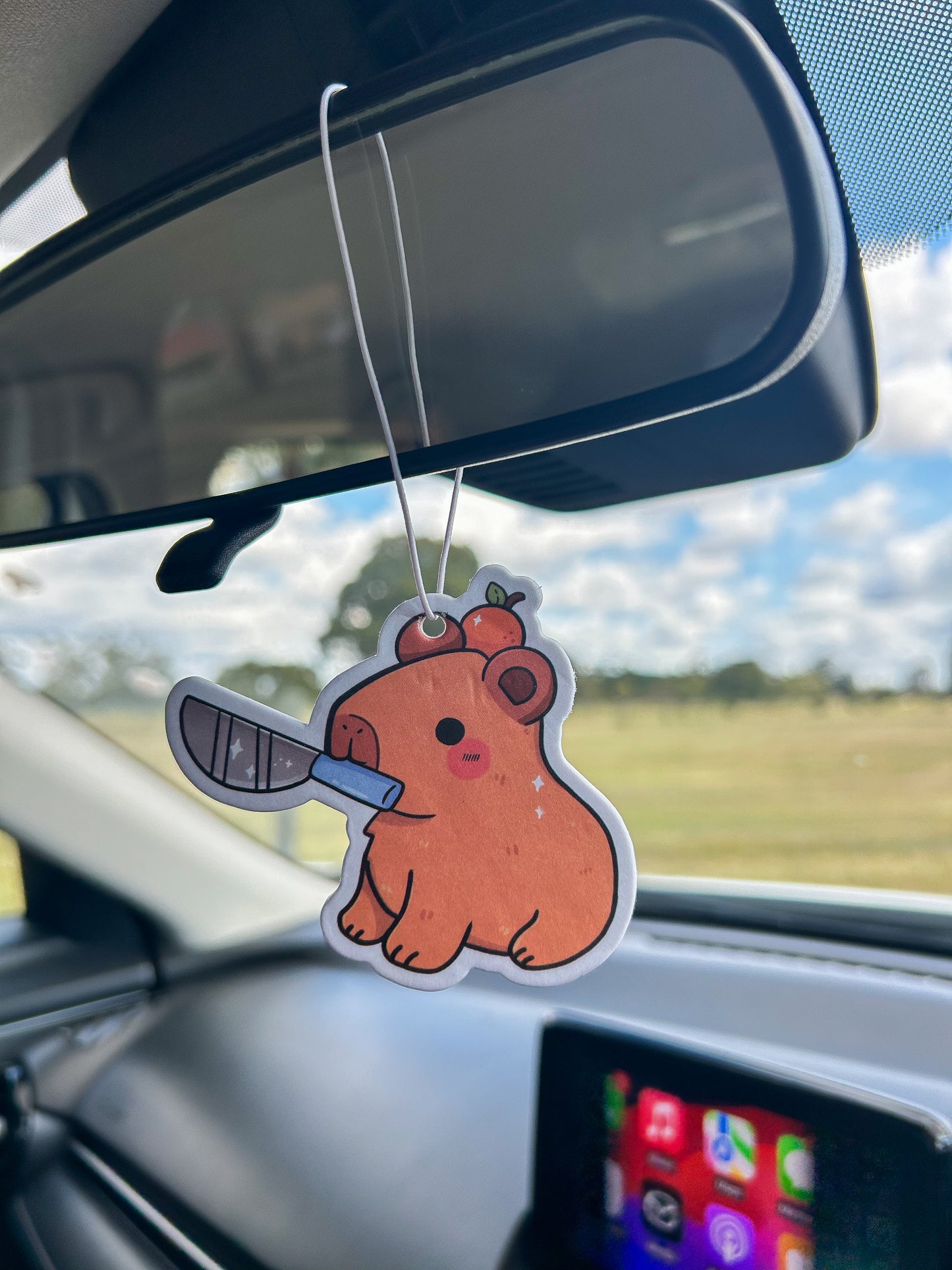 Capybara Orange Air Freshener